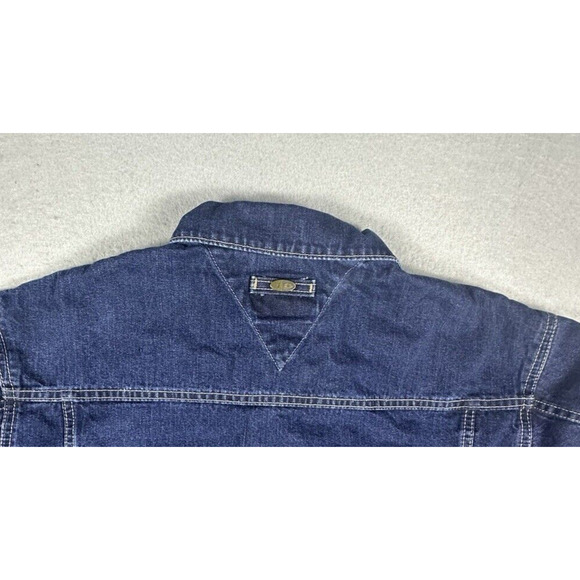 Vintage International Denim Jim Beam Trucker Jacket ID Wear Men's Large 4 Pocket - Picture 10 of 11